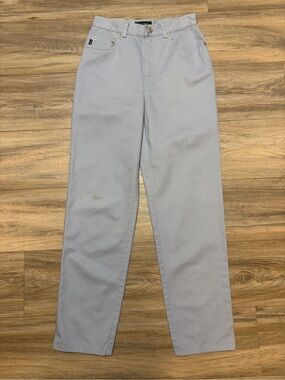 Lauren Ralph Lauren Size 2P Light Blue High Rise Tapered Pants 100% Cotton